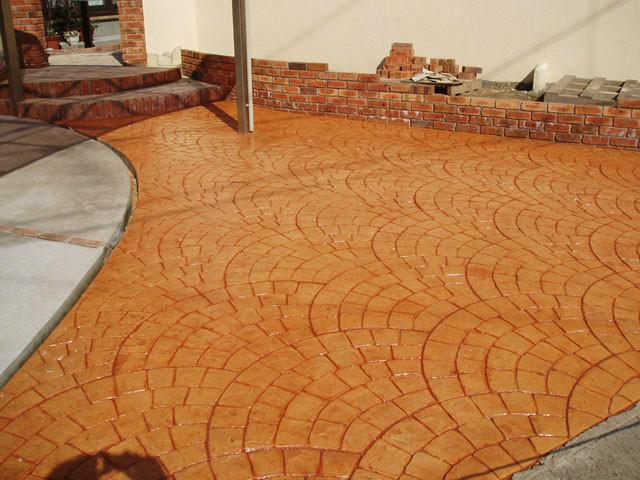 壓印藝術地坪結構施工效果圖圖片