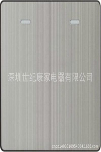 供应86型304不锈钢三开单控开关 墙壁开关 开关面板图片