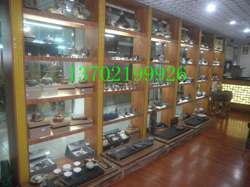 天津茶叶展柜茶城茶具展示架图片