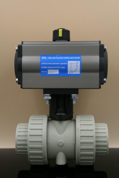 供應氣動塑料球閥PPHAT 雙作用 單作用 氣動閥 氣動球閥