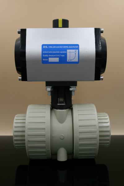 供應(yīng)氣動(dòng)塑料球閥PPHGT 雙作用 單作用 氣動(dòng)球閥