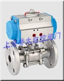 供應(yīng)3PQ641F法蘭三片式氣動(dòng)球閥，氣動(dòng)球閥，三片式球閥，不銹鋼球閥