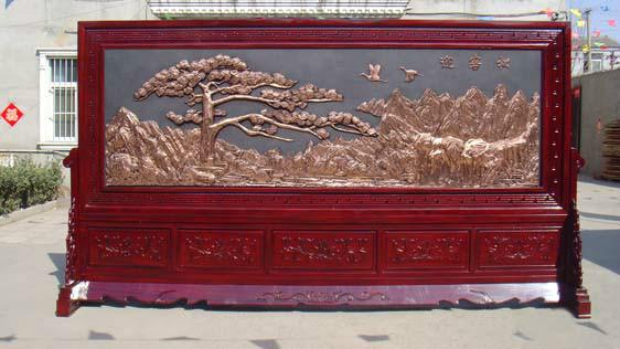 紅木屏風(fēng)圖片/紅木屏風(fēng)樣板圖 (2)