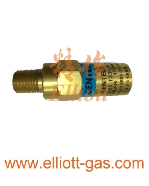 供應(yīng)捷銳RV95系列杜瓦瓶低溫安全閥 B-RV95-T230-NT4 工業(yè)氣體黃銅安全閥