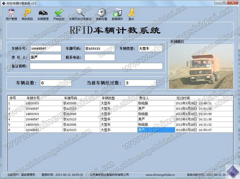 鼎创恒达RFID车辆计数管理系统图片