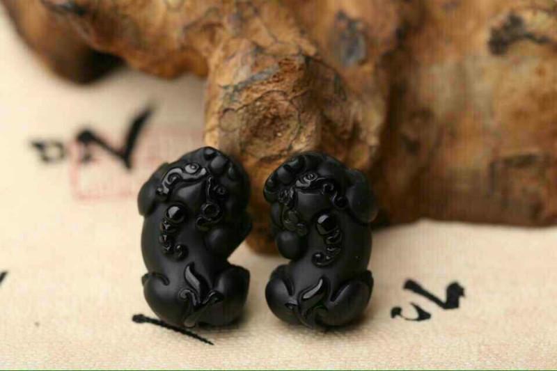 供應(yīng)*福源水晶黑曜石貔貅吊墜項(xiàng)墜