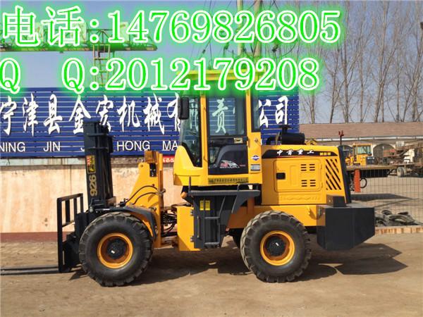 供應泥地沙土地*的越野叉車的圖片可起升3米可叉1至5噸2級龍門架