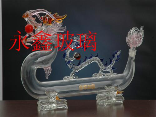 龙形玻璃工艺品图片