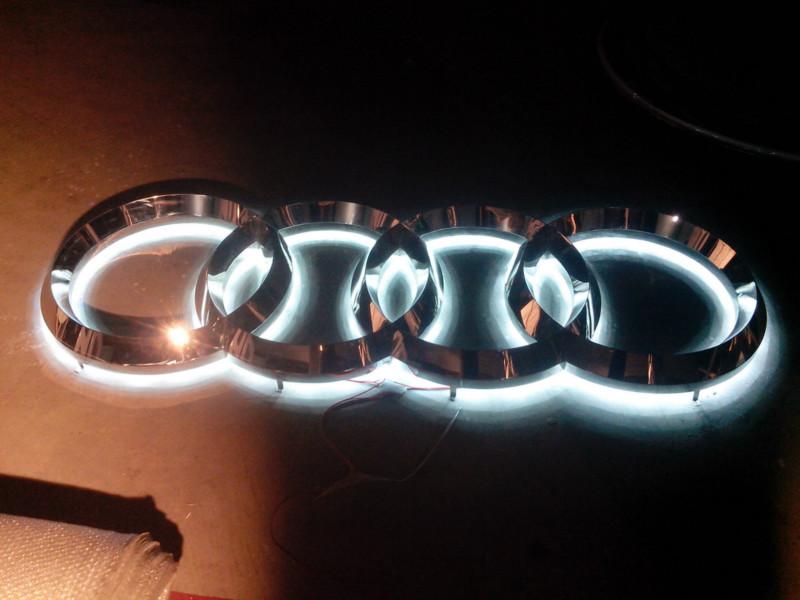 供應(yīng)廣告牌發(fā)光字不銹鋼奧迪車標(biāo)