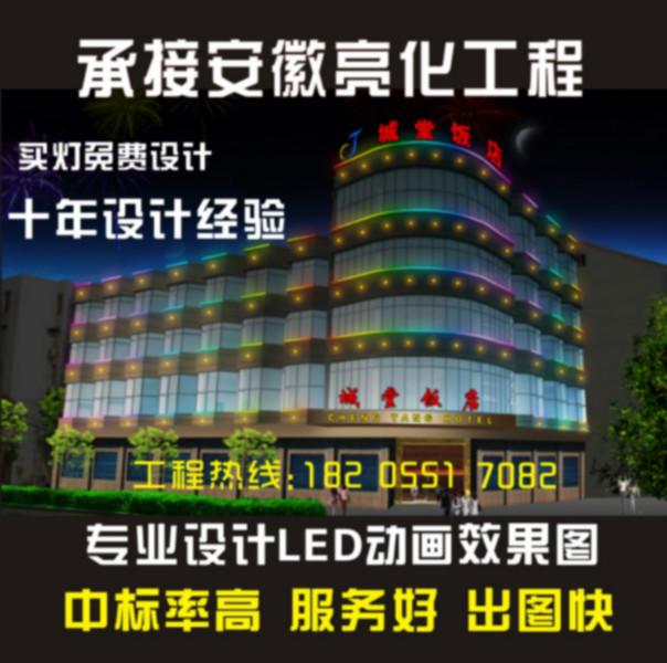 合肥市LED动画效果图/楼体亮化工程点光源厂家