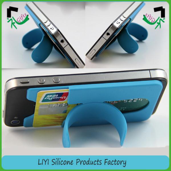 展會(huì)促銷禮品 懶人*套支架 背貼U型硅膠支架 *套貼