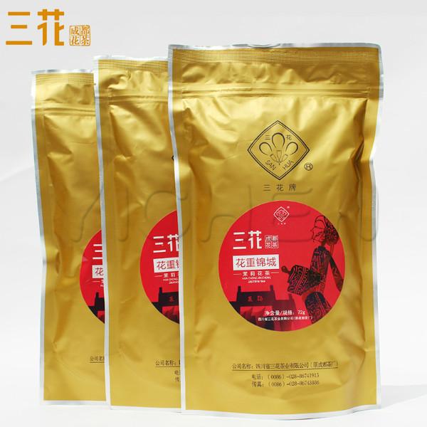 供应三花印象精选优质茉莉花绿茶茶叶成都特级茉莉花茶叶浓香72g图片